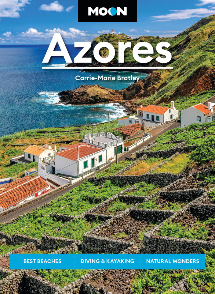 Moon Azores: Best Beaches, Diving & Kayaking, Natural Wonders (Moon Europe Travel Guide) book cover by Carrie-Marie Bratley, Moon Travel Guides