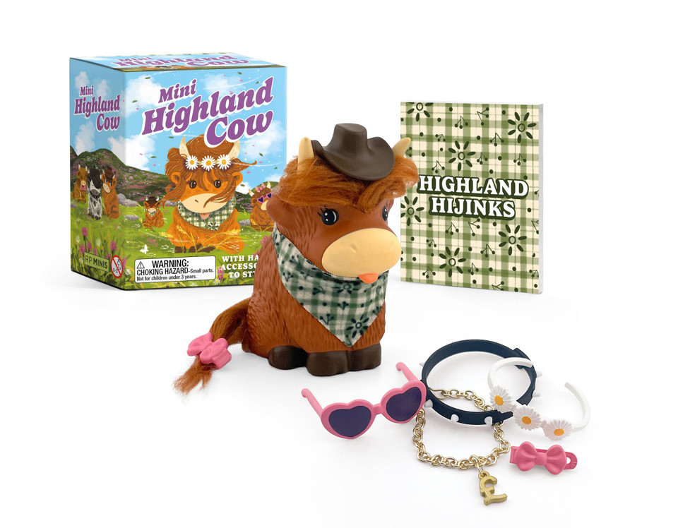 Mini Highland Cow: With Hair & Accessories to Style! (RP Minis) book cover by Alasdair Stuart, Giulia Casarotto