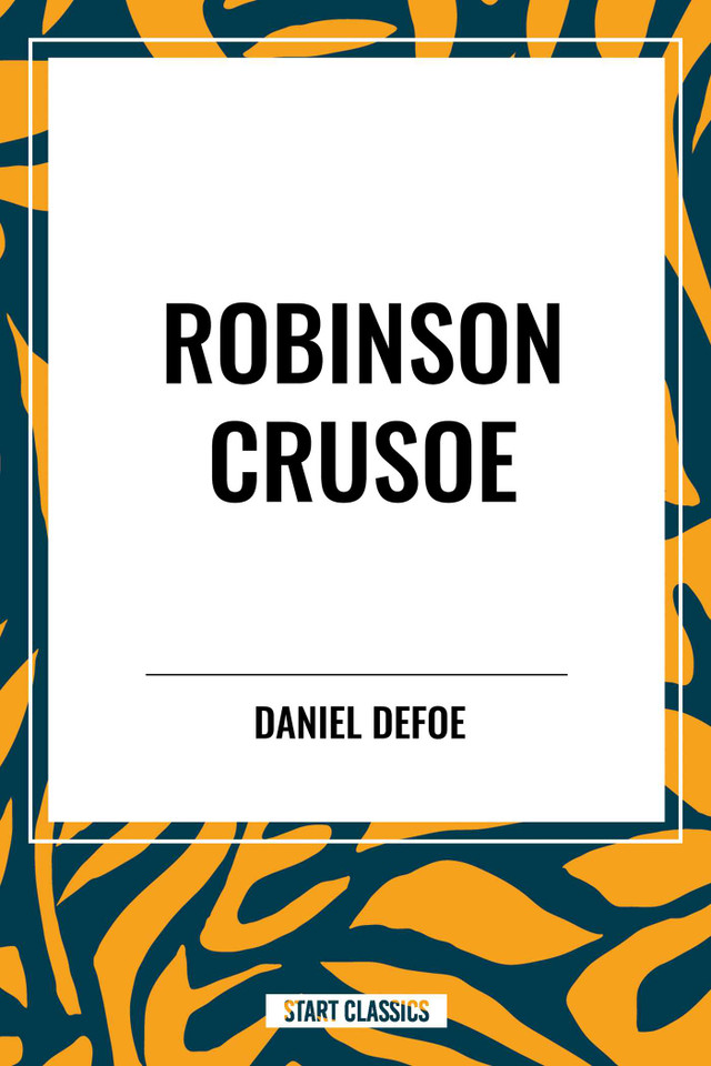 Robinson Crusoe book cover by Daniel Defoe