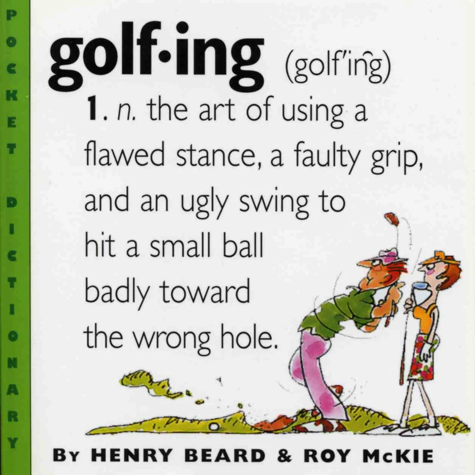 Golfing book cover by Roy McKie, Henry Beard