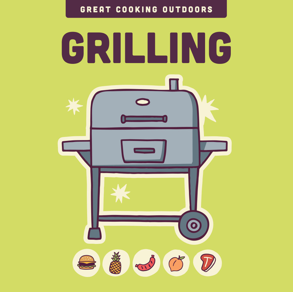 Grilling (The Great Cooking Outdoors series) book cover by Editors of the Harvard Common Press
