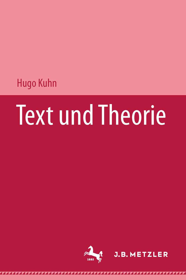 Text und Theorie book cover by Hugo Kuhn
