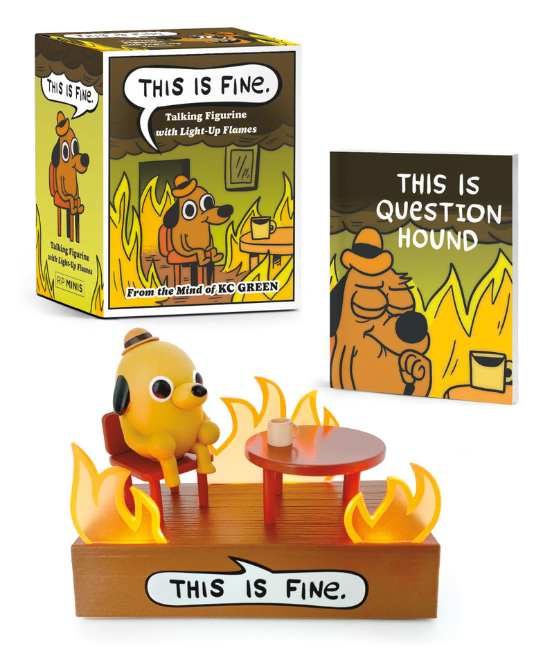 This Is Fine Talking Figurine: With Light and Sound! (RP Minis) book cover by KC Green