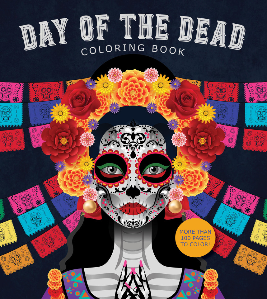 Day of the Dead Coloring Book: More than 100 Pages to Color! (Chartwell Coloring Books) book cover by Editors of Chartwell Books