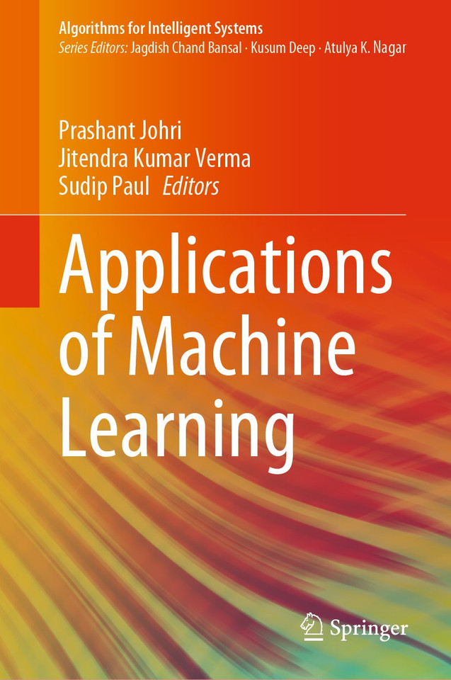 Applications of Machine Learning (Algorithms for Intelligent Systems) book cover by 
