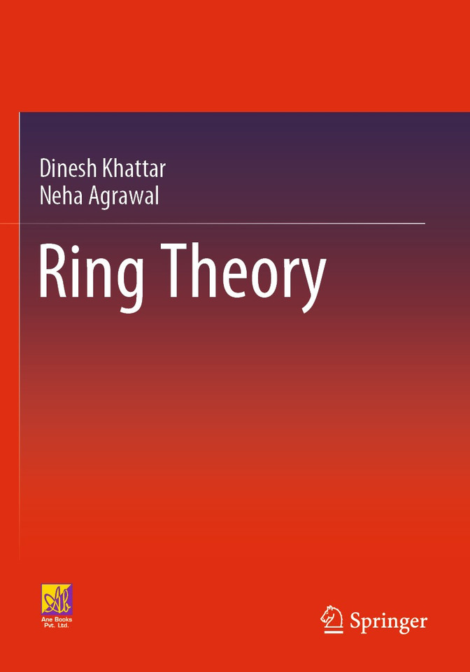Ring Theory book cover by Dinesh Khattar, Neha Agrawal
