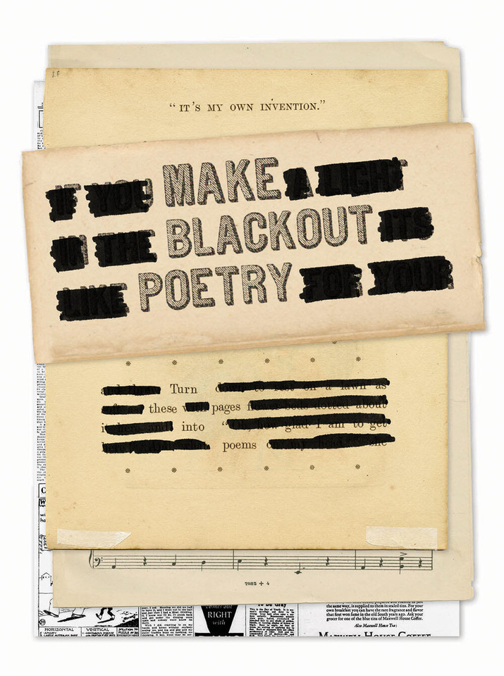 Make Blackout Poetry: Turn These Pages into Poems book cover by John Carroll