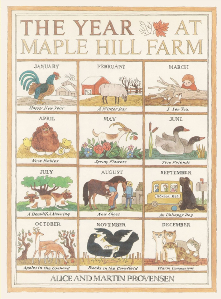The Year At Maple Hill Farm book cover by Alice Provensen, Martin Provensen