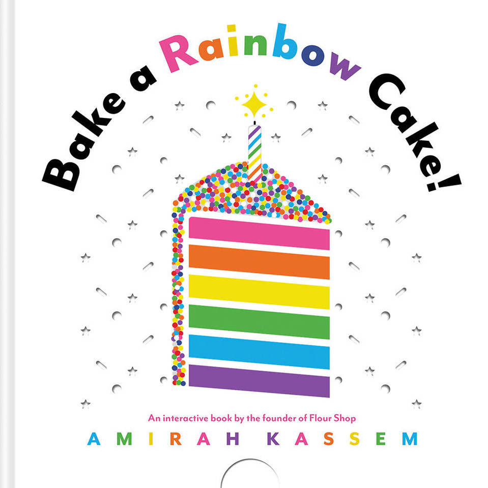 Bake a Rainbow Cake! book cover by Amirah Kassem