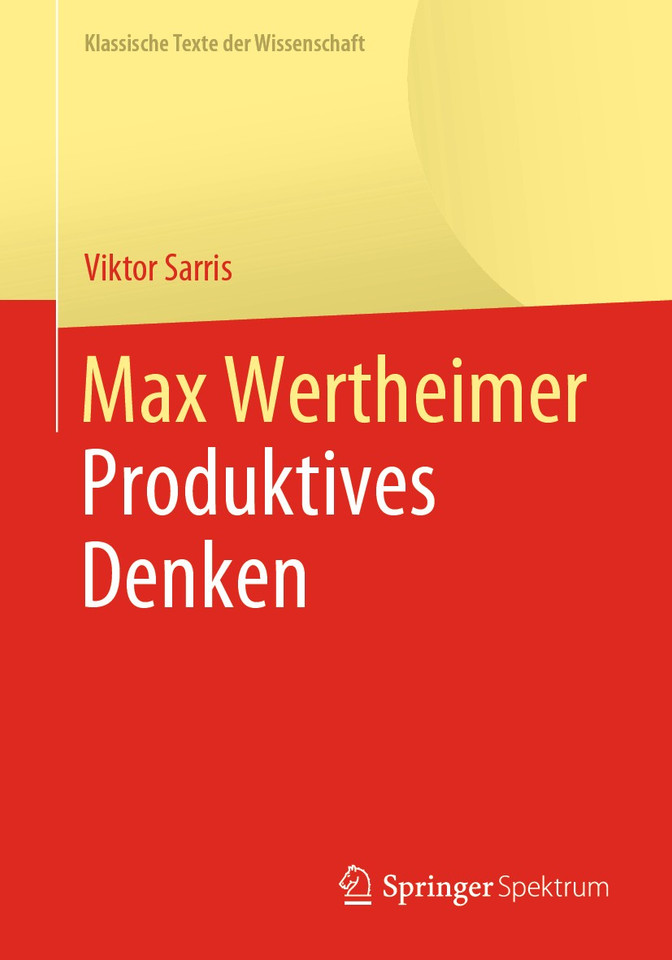 Max Wertheimer: Produktives Denken (Klassische Texte der Wissenschaft) book cover by Viktor Sarris