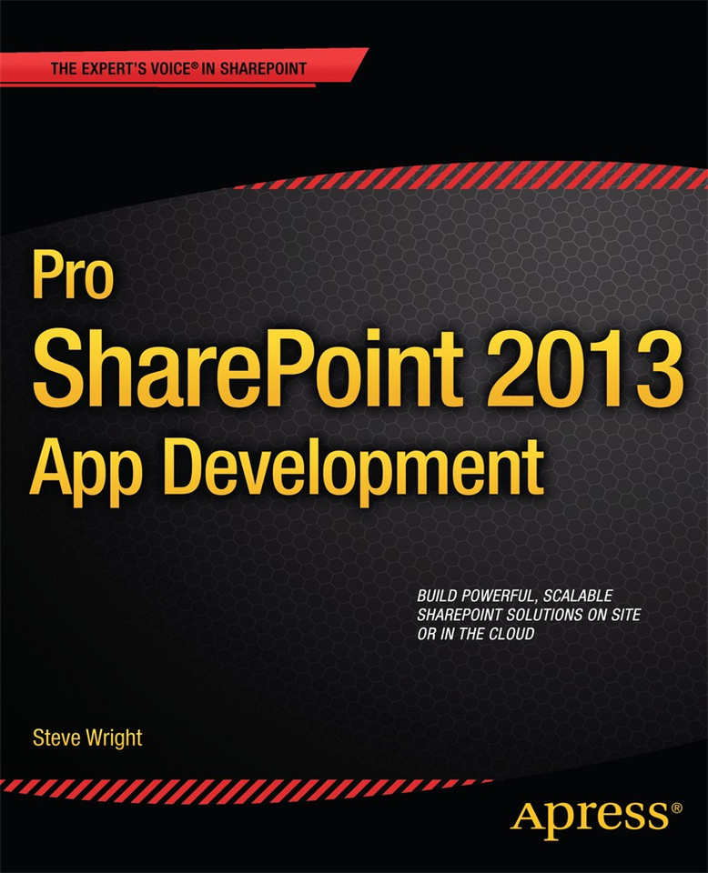 Pro SharePoint 2013 App Development book cover by Steve Wright