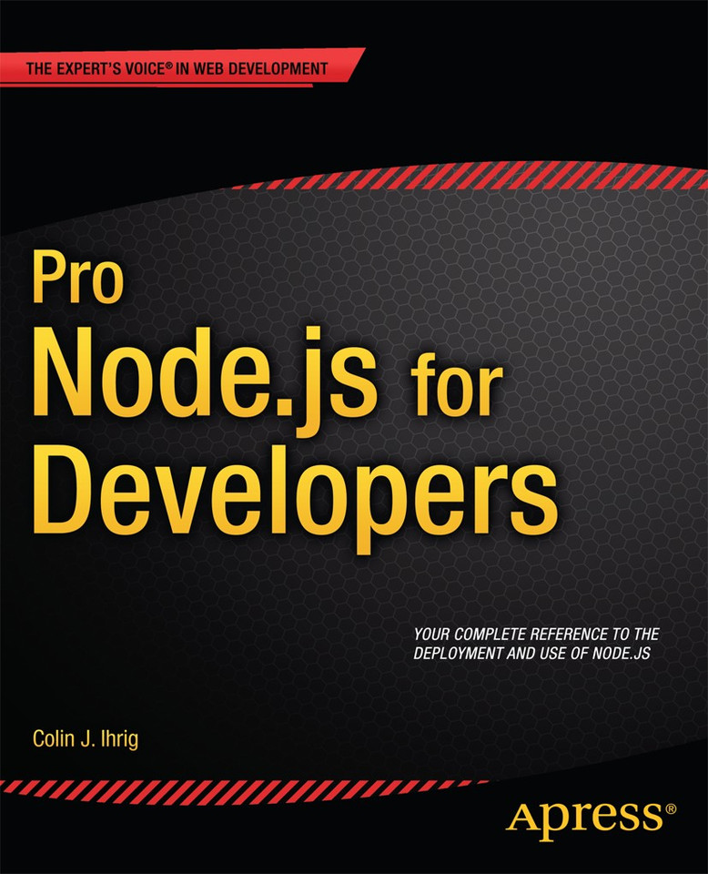 Pro Node.js for Developers book cover by Colin J. Ihrig
