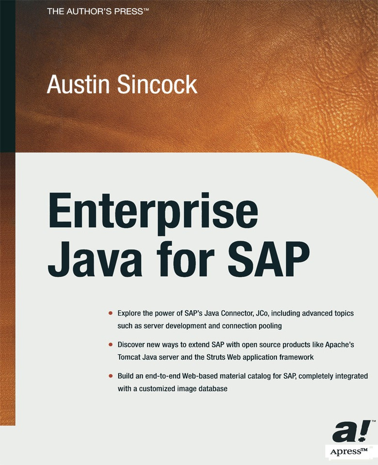 Enterprise Java for SAP book cover by Austin Sincock