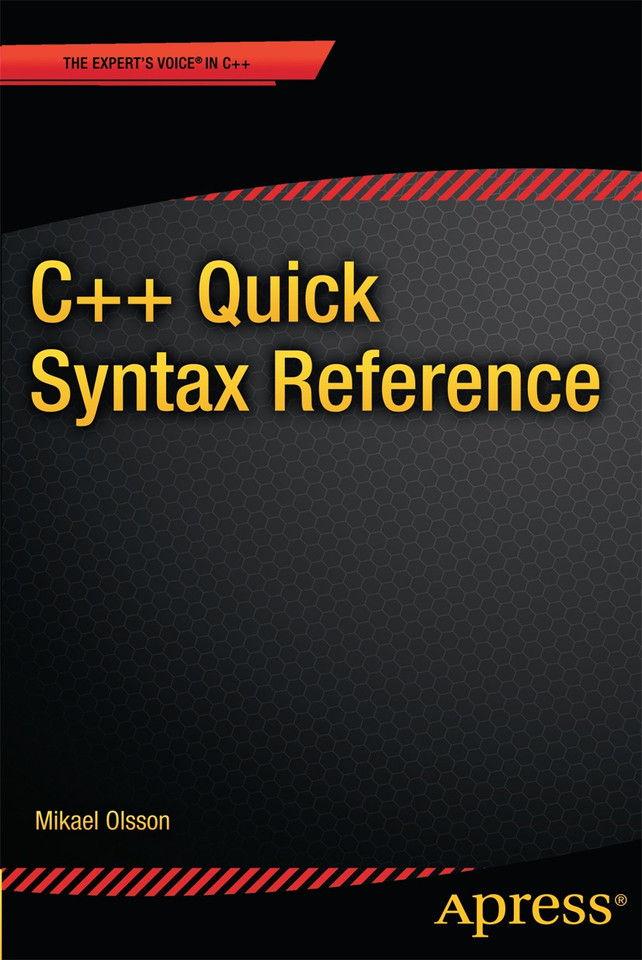 C++ Quick Syntax Reference book cover by Mikael Olsson