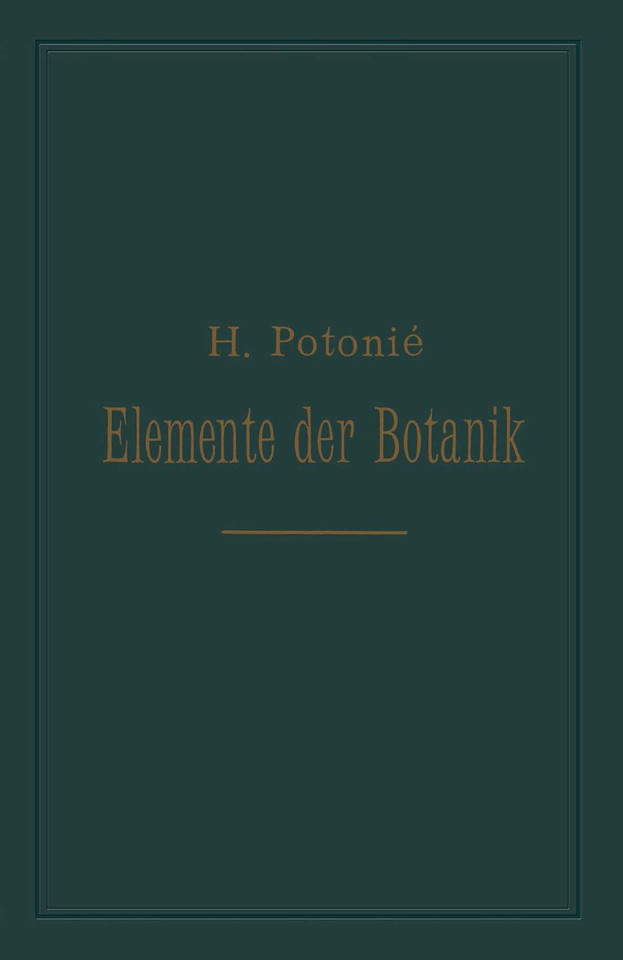 Elemente der Botanik book cover by Henri Potonié