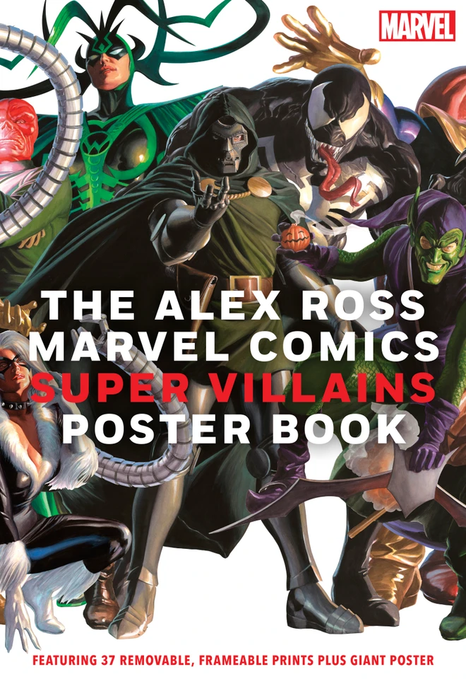 The Alex Ross Marvel Comics Super Villains Poster Book book cover by Alex Ross, Marvel Marvel Entertainment