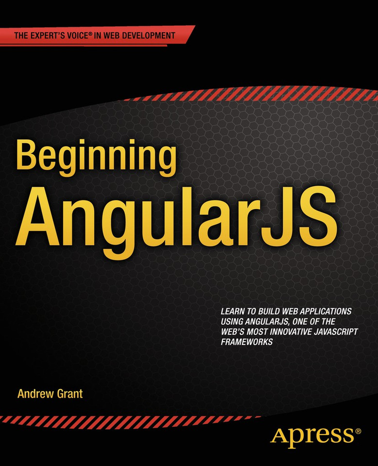 Beginning AngularJS book cover by Andrew Grant