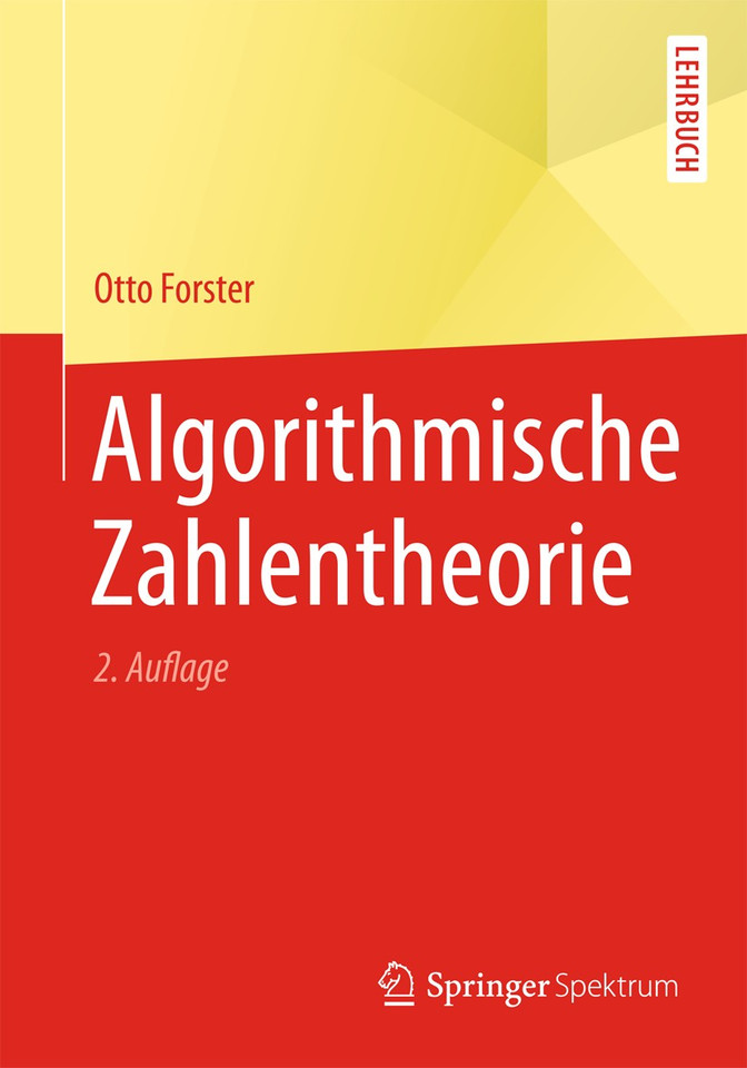 Algorithmische Zahlentheorie book cover by Otto Forster