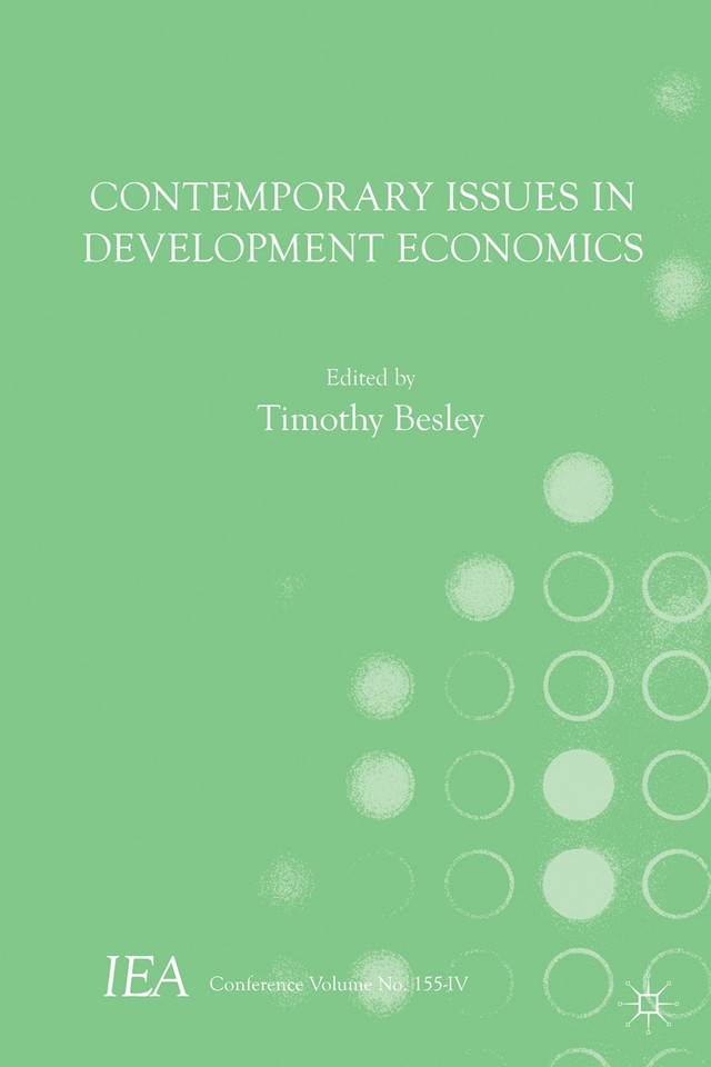Contemporary Issues in Development Economics (International Economic Association Series) book cover by Timothy Besley