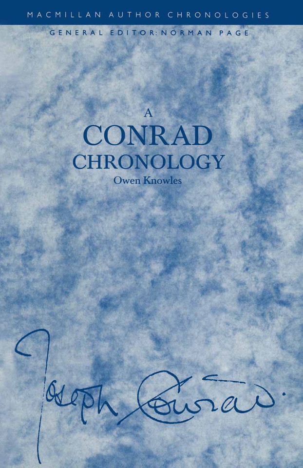 A Conrad Chronology (Author Chronologies Series) book cover by Owen Knowles