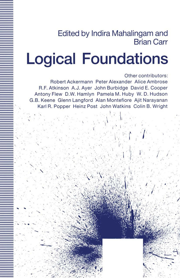 Logical Foundations: Essays in Honor of D. J. O’Connor book cover by Brian Carr, Indira Mahalingam