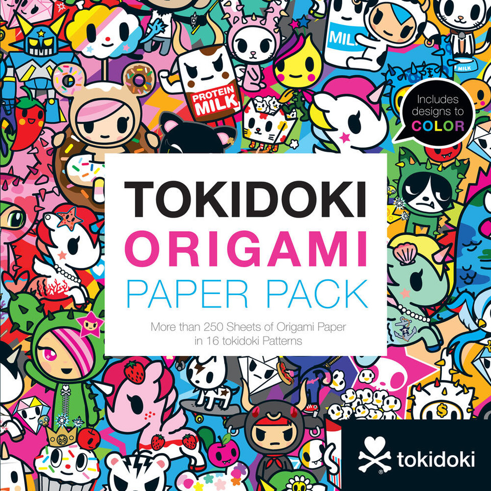 tokidoki Origami Paper Pack: More than 250 Sheets of Origami Paper in 16 tokidoki Patterns book cover by tokidoki