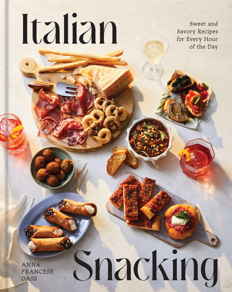 Italian Snacking: Sweet and Savory Recipes for Every Hour of the Day - A Cookbook book cover by Anna Francese Gass