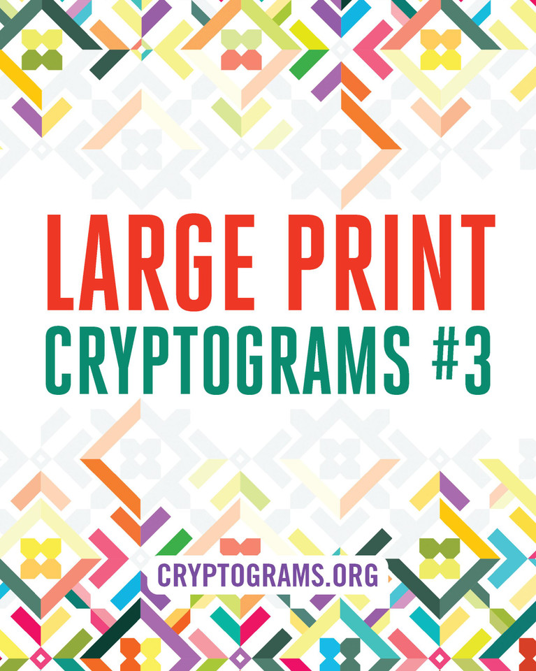 Large Print Cryptograms #3 book cover by Cryptograms.org