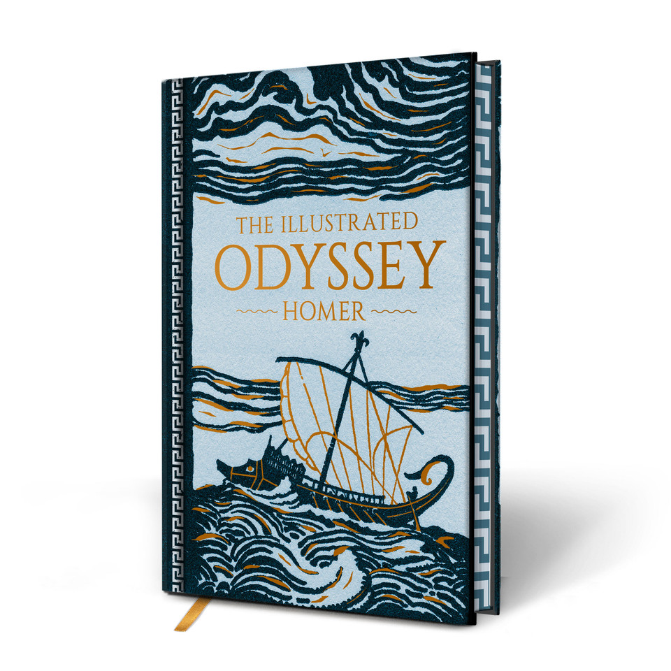The Illustrated Odyssey (Deluxe Illustrated Classics) book cover by Homer