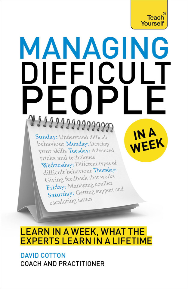 Managing Difficult People in a Week book cover by David Cotton