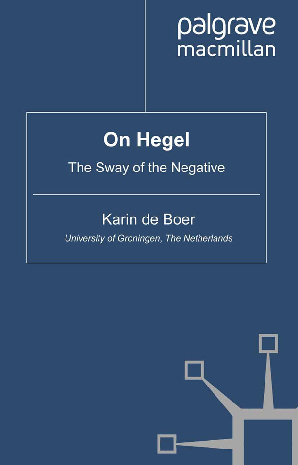 On Hegel: The Sway of the Negative (Renewing Philosophy) book cover by 