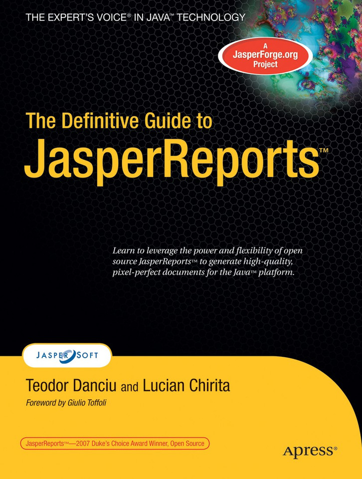 The Definitive Guide to JasperReports book cover by Teodor Danciu, Lucian Chirita