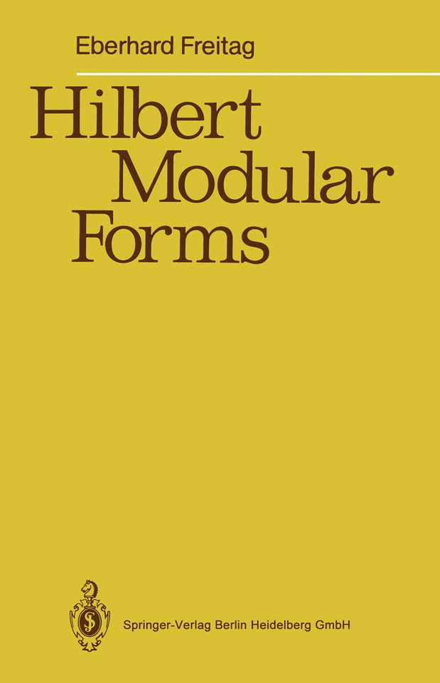 Hilbert Modular Forms book cover by Eberhard Freitag