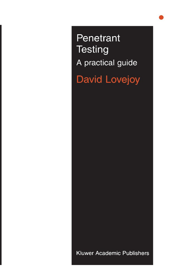 Penetrant Testing: A practical guide book cover by M.J. Lovejoy