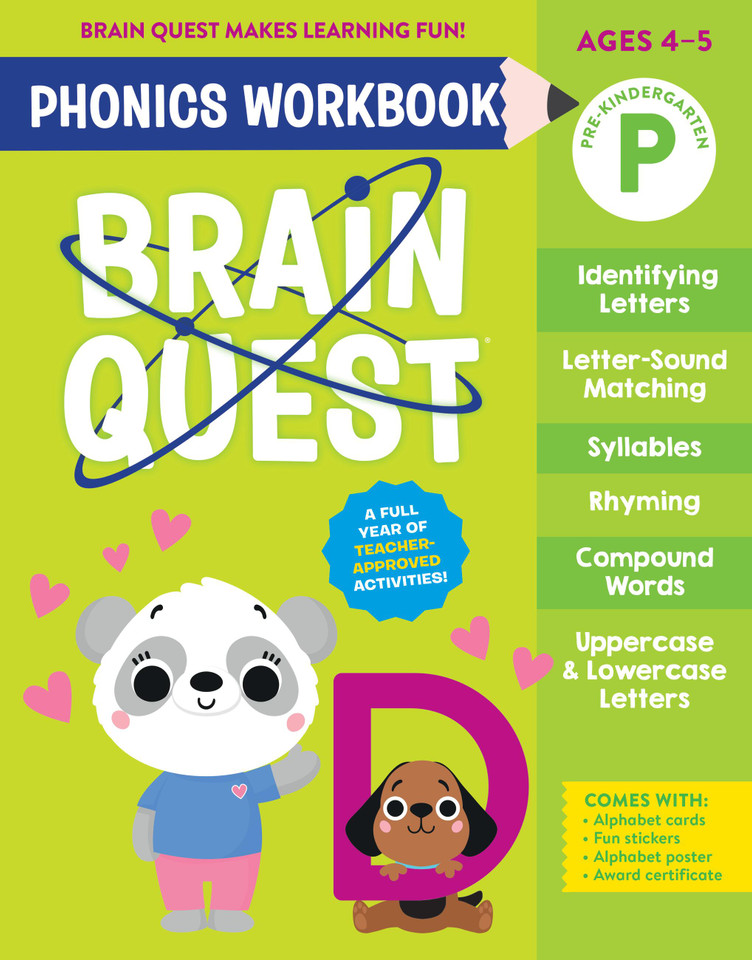 Brain Quest Phonics Workbook: Pre-Kindergarten (Brain Quest Phonics Workbooks #1) book cover by Workman Publishing