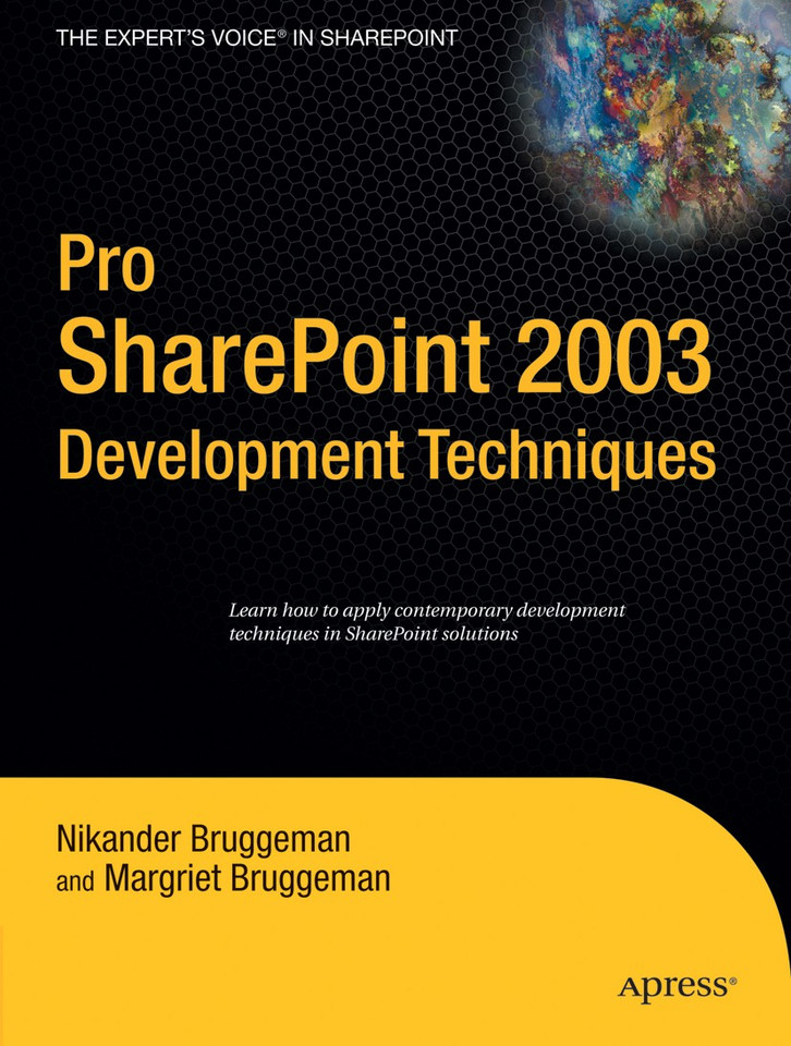 Pro SharePoint 2003 Development Techniques book cover by Margriet Bruggeman