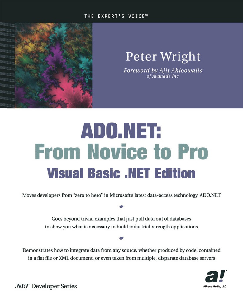 ADO.NET: From Novice to Pro, Visual Basic .NET Edition book cover by Heather Wright