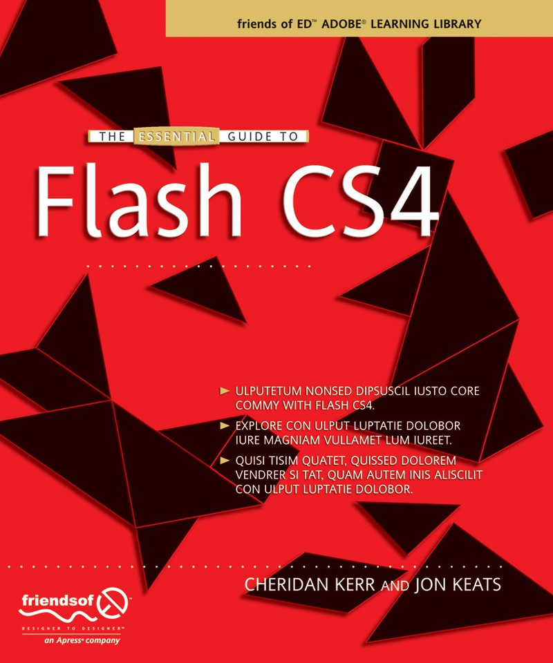 The Essential Guide to Flash CS4 book cover by Cheridan Kerr, Jonathan Keats