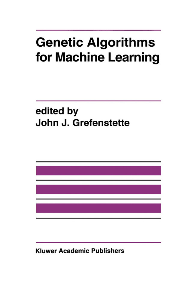 Genetic Algorithms for Machine Learning book cover by 