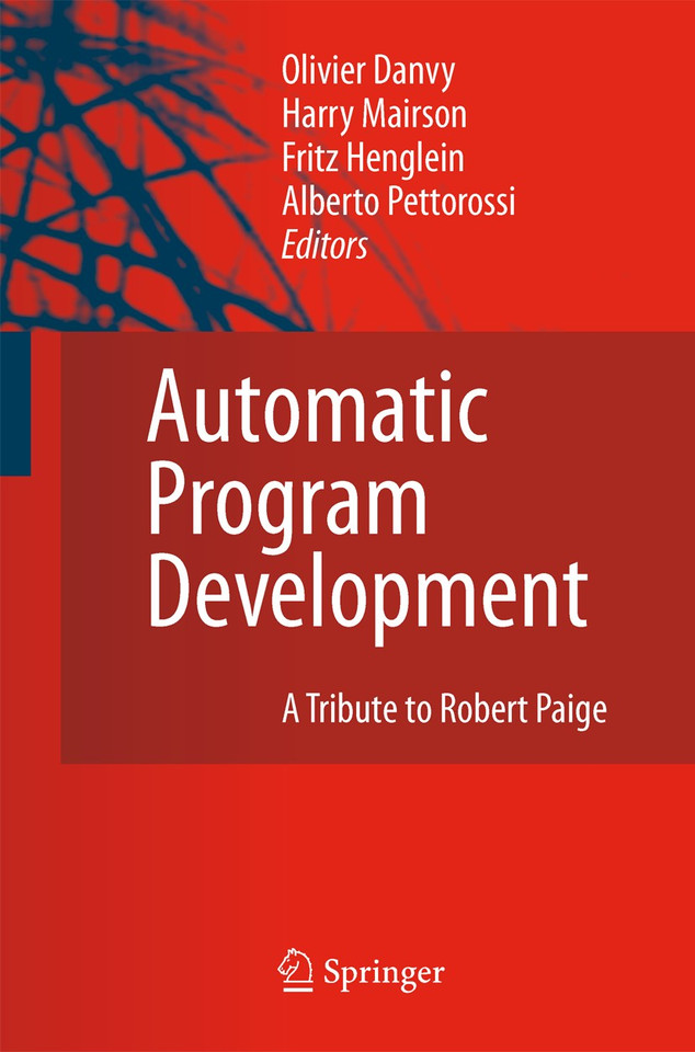 Automatic Program Development: A Tribute to Robert Paige book cover by 