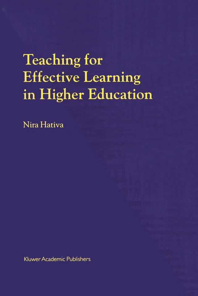 Teaching for Effective Learning in Higher Education book cover by N. Hativa