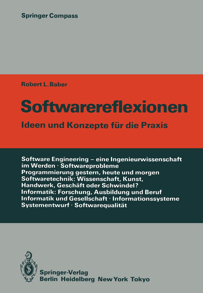 Softwarereflexionen: Ideen und Konzepte für die Praxis (Springer Compass) book cover by Robert L. Baber