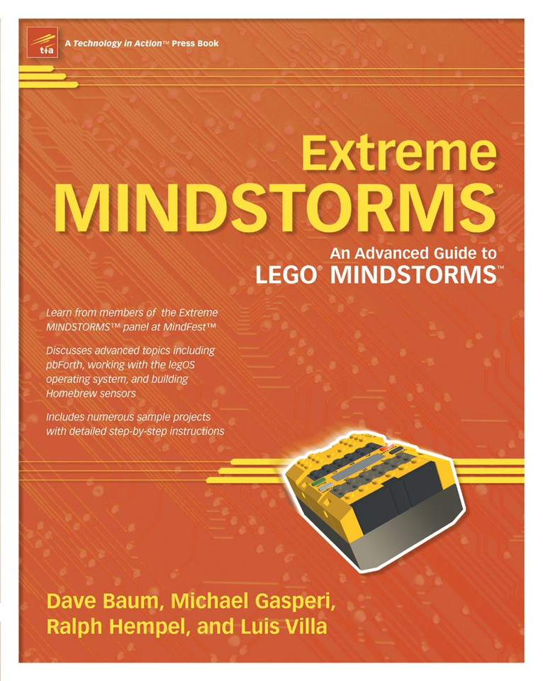 Extreme MINDSTORMS: An Advanced Guide to LEGO MINDSTORMS book cover by Michael Gasperi, Ralph Hempel, Luis Villa, Dave Baum