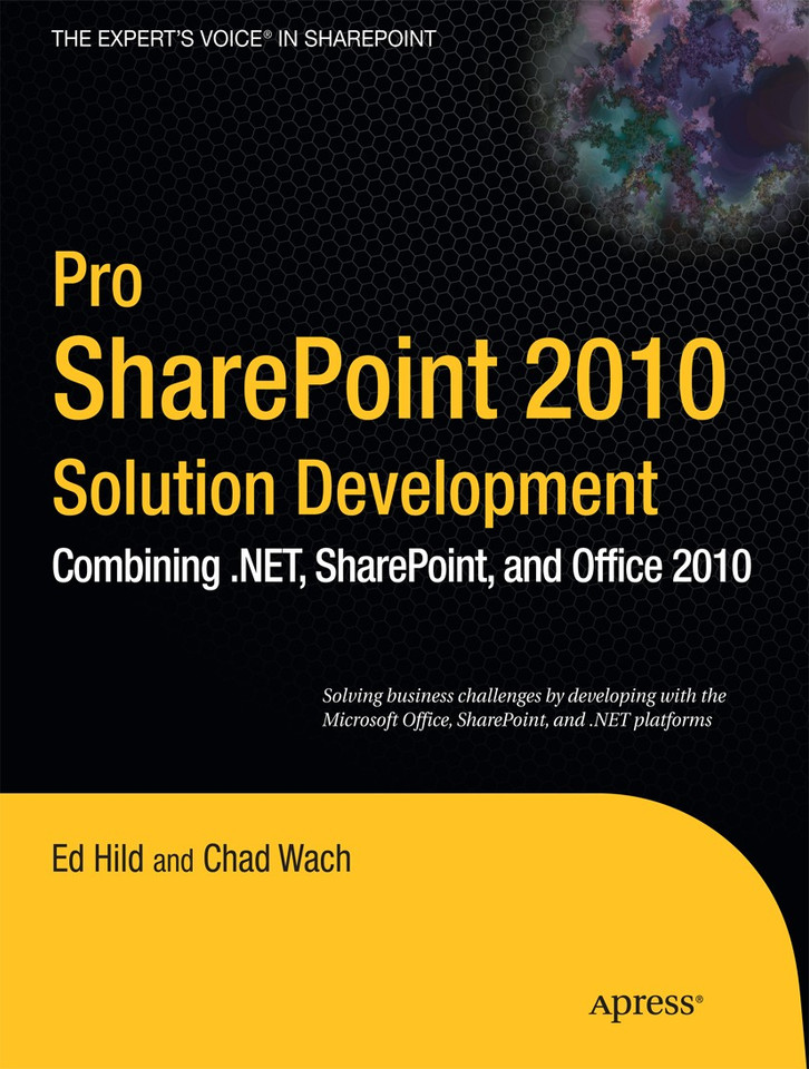 Pro SharePoint 2010 Solution Development: Combining .NET, SharePoint, and Office 2010 book cover by Ed Hild, Chad Wach