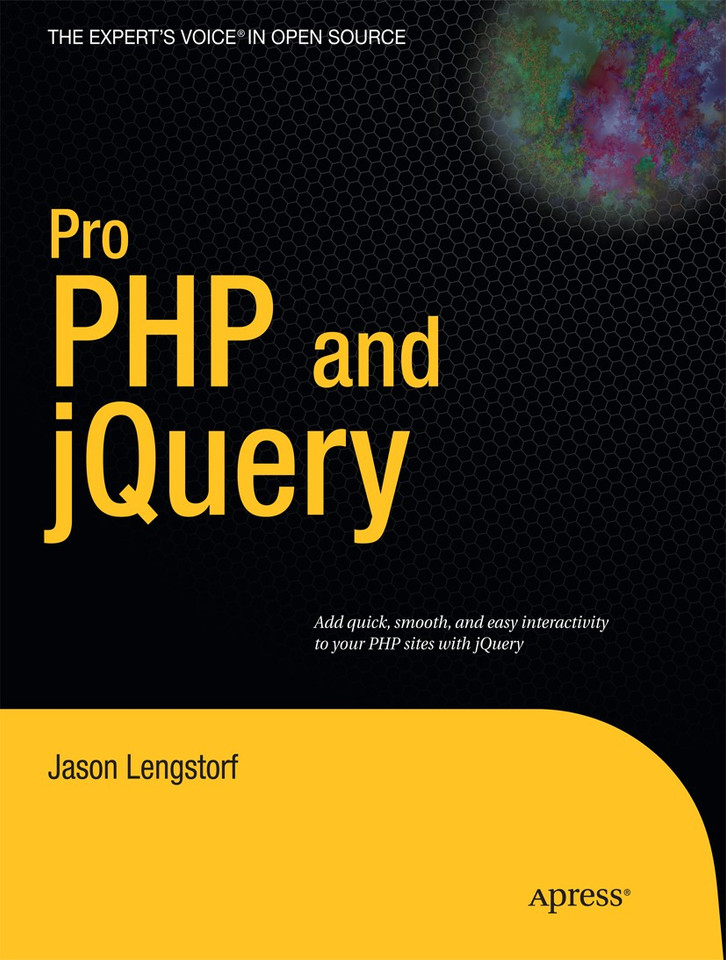 Pro PHP and jQuery book cover by Jason Lengstorf