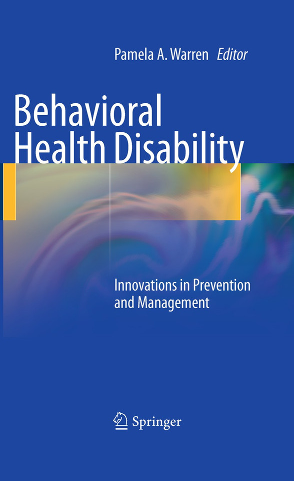 Behavioral Health Disability: Innovations in Prevention and Management book cover by 