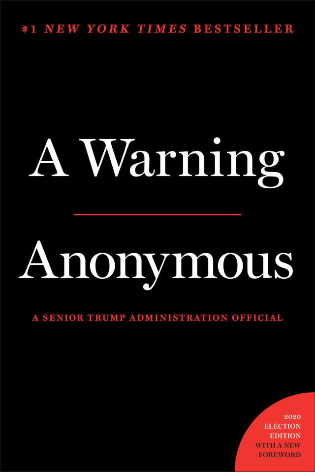 A Warning book cover by Anonymous