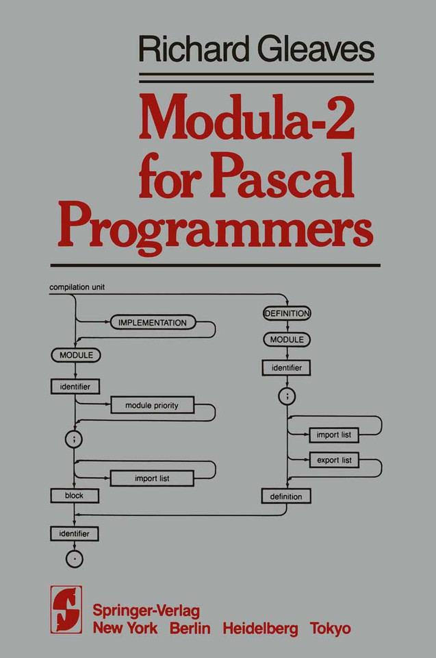 Modula-2 for Pascal Programmers (Springer Books on Professional Computing) book cover by R. Gleaves