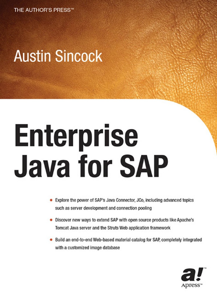 Enterprise Java for SAP book cover by Austin Sincock