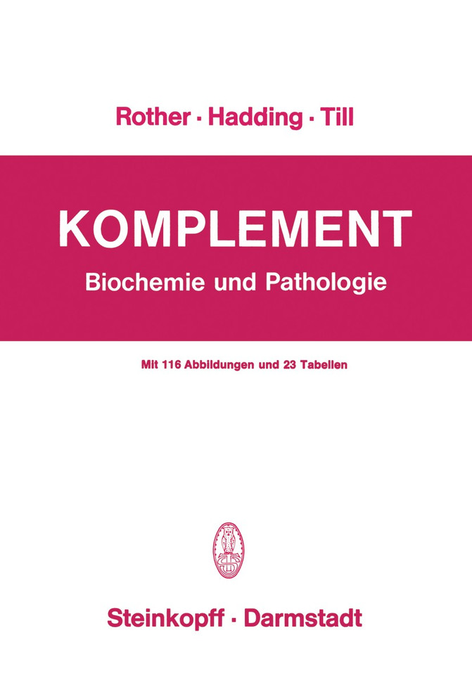 Komplement: Biochemie und Pathologie book cover by 